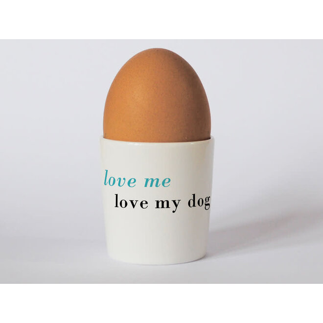 Happiness Egg Cup (Turquoise Dog)