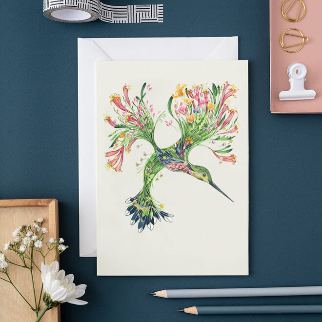 Watercolor Hummingbird Greeting Card