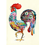 Watercolor Rooster Greeting Card