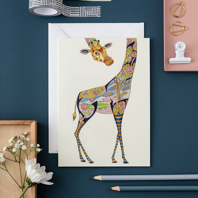 Watercolor Giraffe Greeting Card