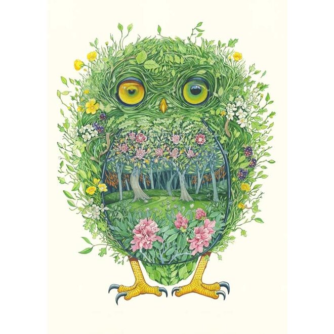 Watercolor Owl from the Wild Wood Greeting Card