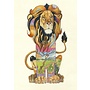Watercolor Lion  Greeting Card