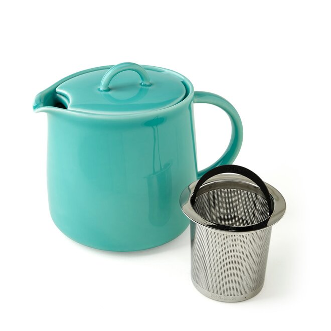 D'anjou Teapot Basket Infuser 20oz Seafoam Green