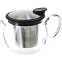 Forlife Bola Glass Teapot with Basket Infuser (Black/Graphite)