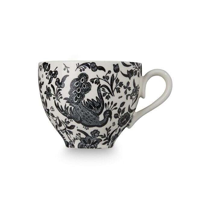 Black Regal Peacock Teacup