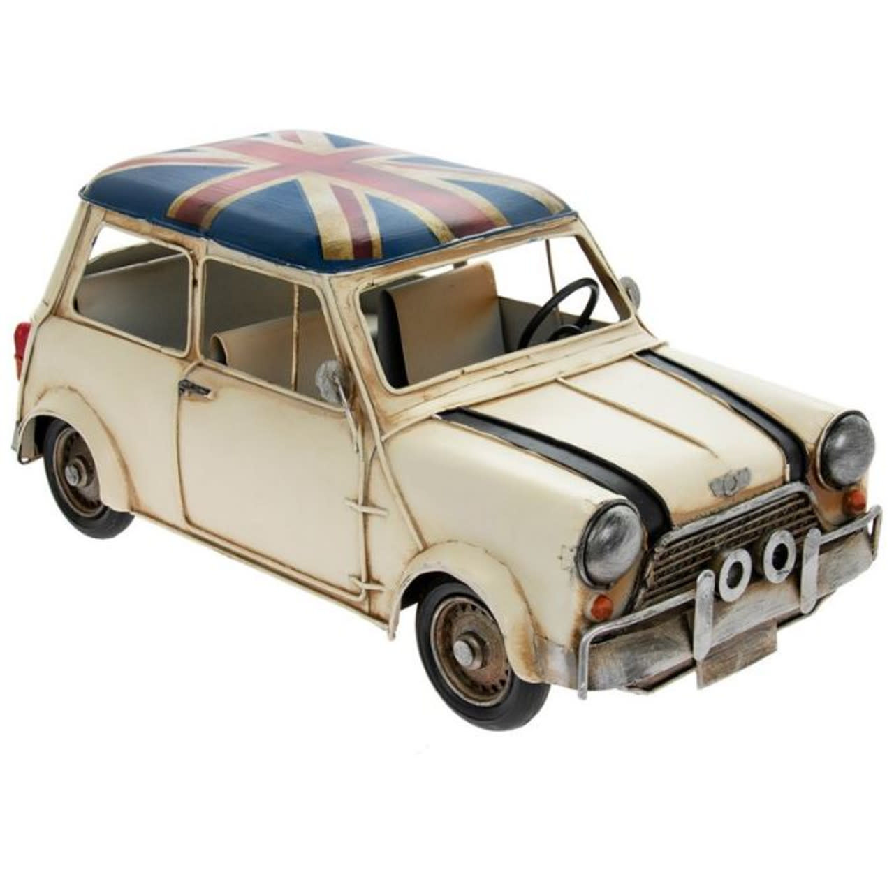 Vintage Transport Cream Mini Cooper Model - British Isles