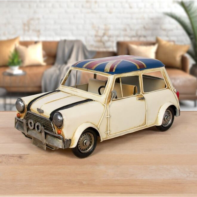 Vintage Transport Cream Mini Cooper Model - British Isles