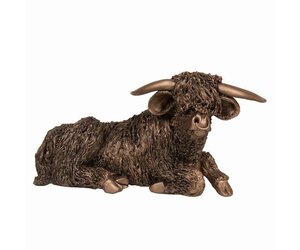 Frith Sculpture Highland Bull at Rest Bronze Sculpture VB055 British Isles