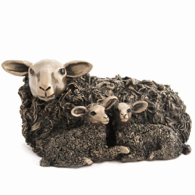 Frith Ewe with Twin Lambs Sculpture