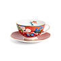 Paeonia Blush Teacup & Saucer Red
