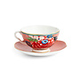 Paeonia Blush Teacup & Saucer Coral