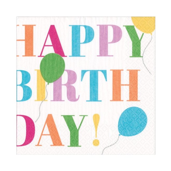 Birthday Surprise White Paper Luncheon Napkin