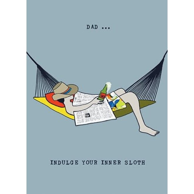 Indulge Inner Sloth Father's Day Card