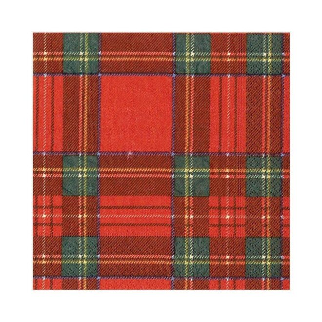 Royal Plaid Luncheon Paper Napkins