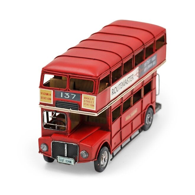 Vintage Transport Large Double Decker Bus Model