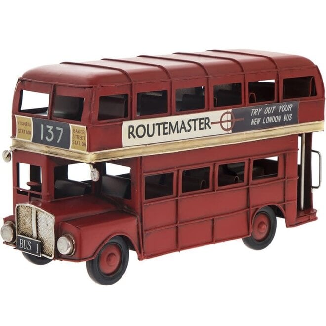 Vintage Transport Small Double Decker Bus Model