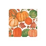 Pumpkin Field White Paper Cocktail Napkins