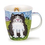 Nevis Happy Cats Black Mug