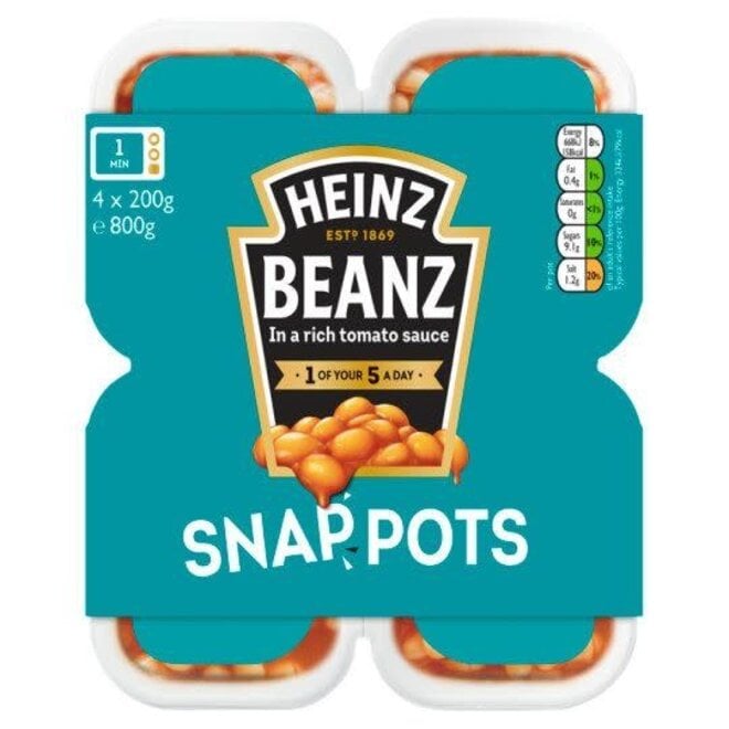 Heinz Baked Beans Snap Pots 4 Pack