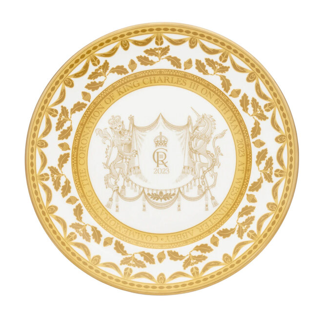 King Charles Coronation Gold Presentation Plate