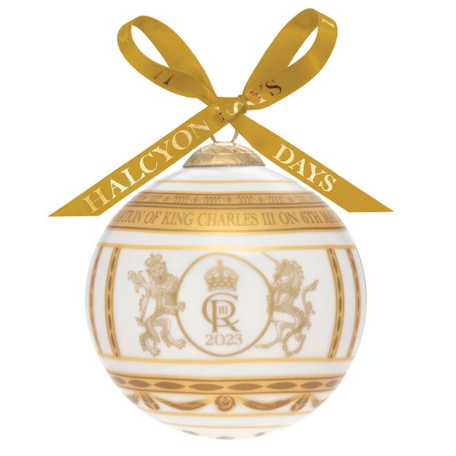 King Charles Coronation Gold 4" Bauble