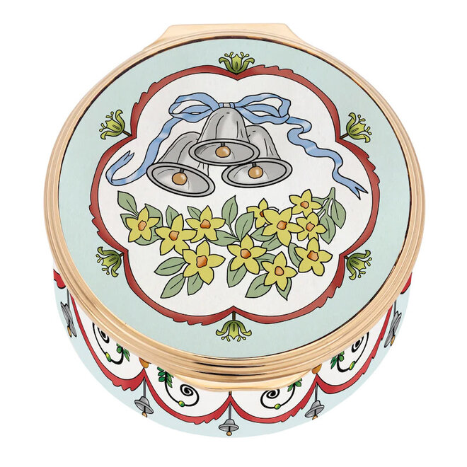 Wedding Bells Enamel Trinket Box