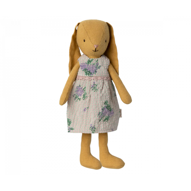 Bunny Size 1, Dusty Yellow in a Dress
