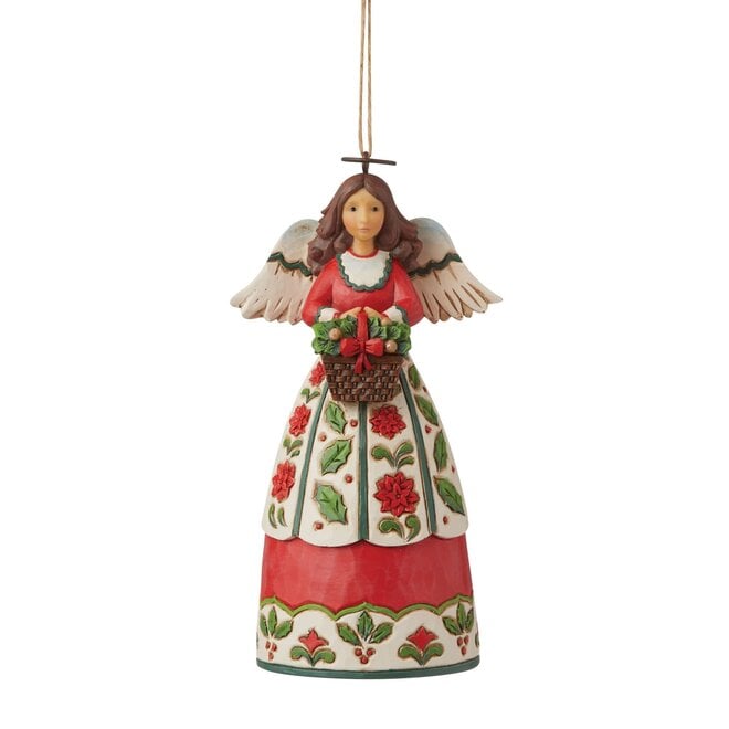 Jim Shore Christmas Floral Angel Ornament