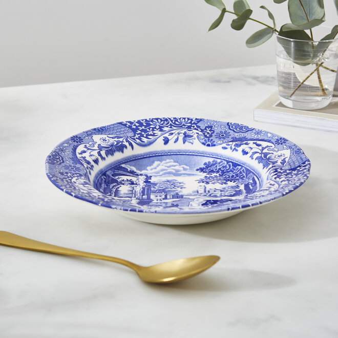 Blue Italian Soup Plate