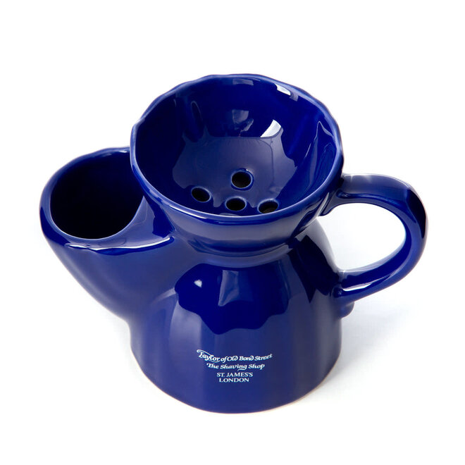 Victorian Ceramic Shaving Mug in Blue