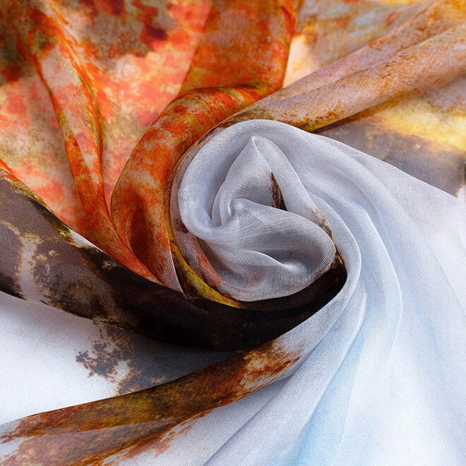 Claude Monet Poppy Field Silk Scarf