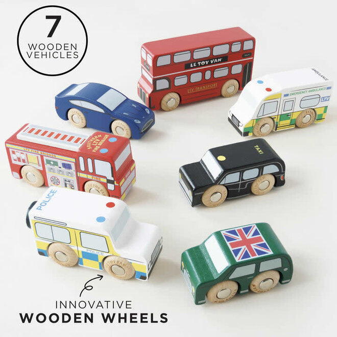 Wooden London Car Set