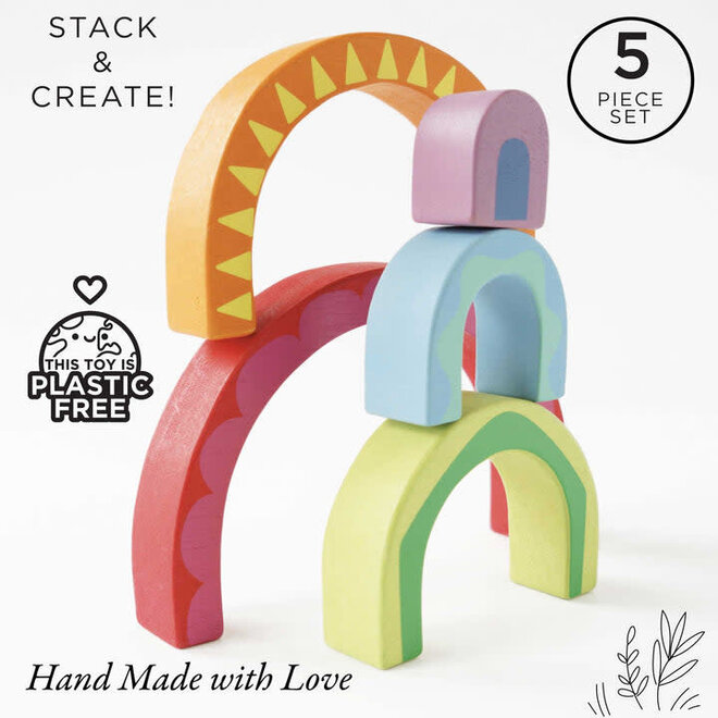 Rainbow Tunnel Wooden Stacking Toy