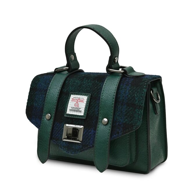 Harris Tweed Black Watch Mini Satchel