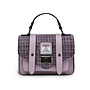 Harris Tweed Violet Mini Dogtooth Mini Satchel