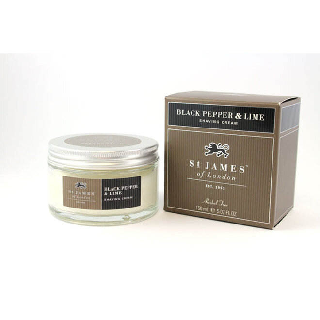 Black Pepper & Lime Shaving Cream Jar