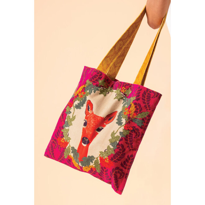 Enchanted Evening Doe Fuchsia Tote Bag