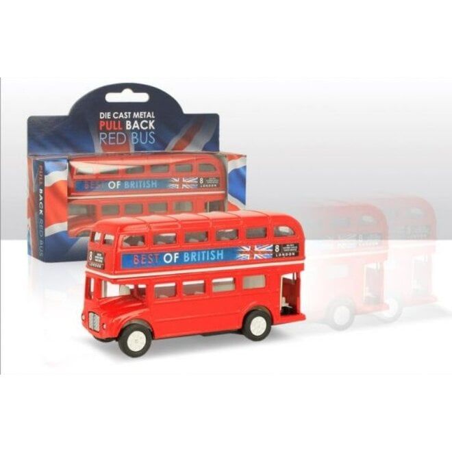 London Die Cast Metal Red Pull Back Bus