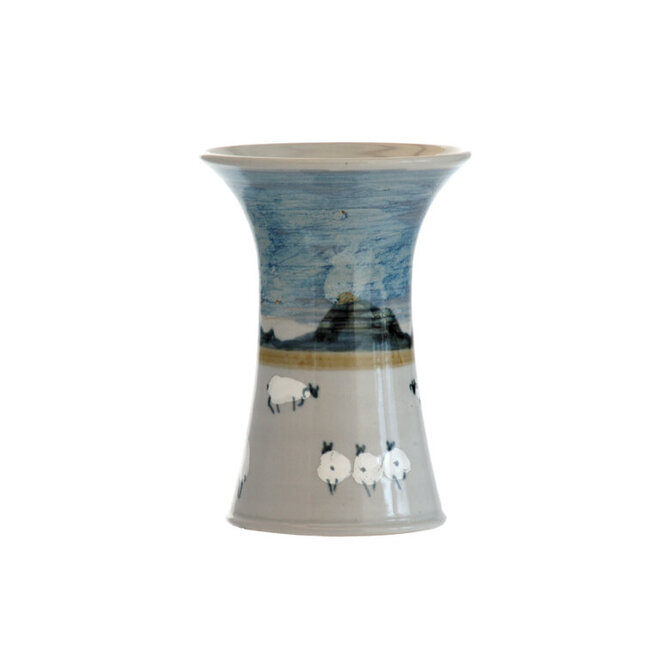 Highland Stoneware Sheep Small Cylinder Vase