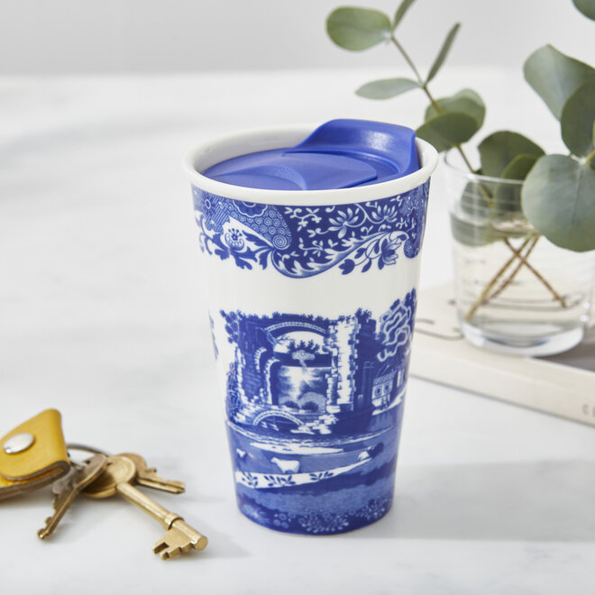 Blue Italian Travel Mug