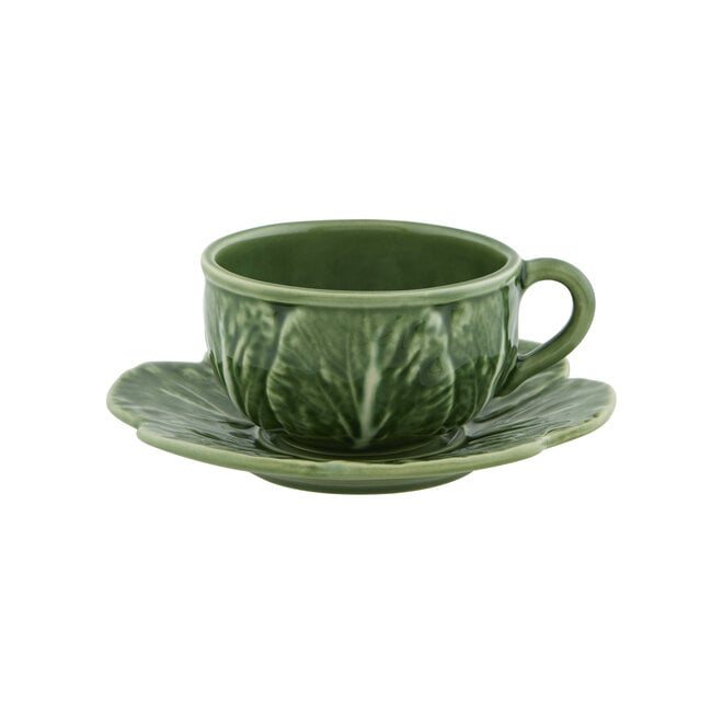 Bordallo Pinheiro Cabbage Teacup & Saucer