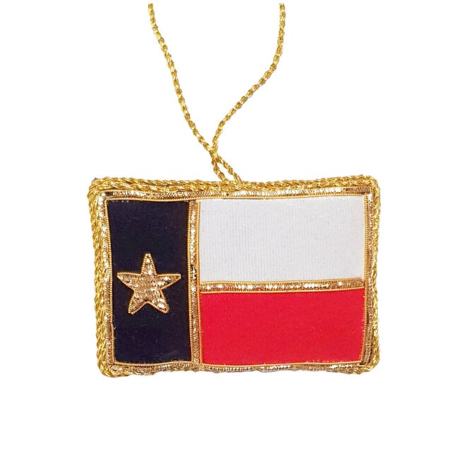 St. Nicolas Texas Flag Ornament