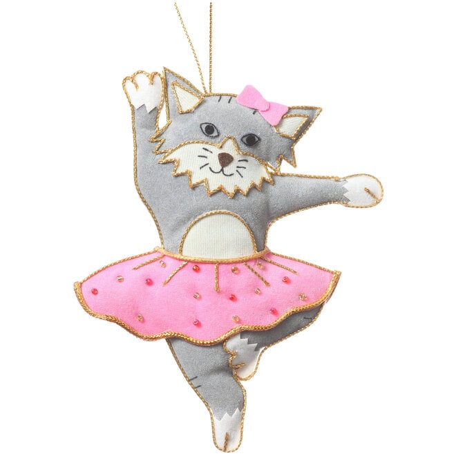 St. Nicolas Cat with Tutu Ornament