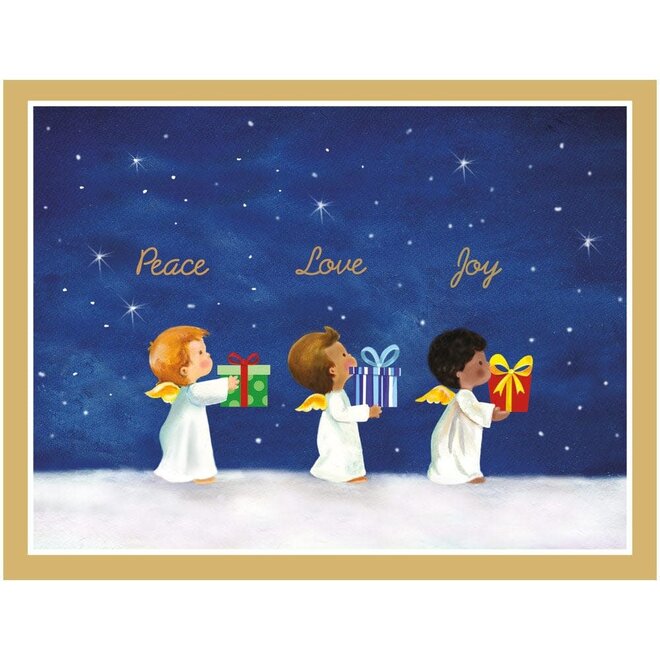 Baby Angels Bearing Gifts Boxed Christmas Cards