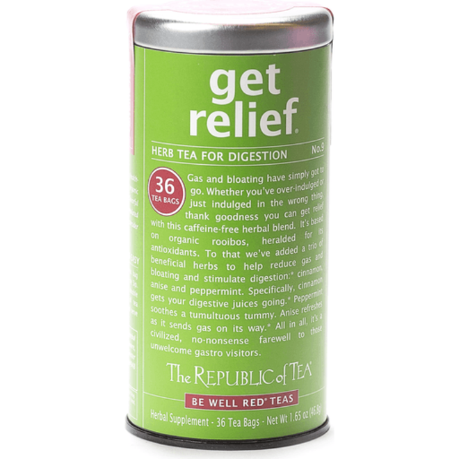 Republic of Tea Get Relief Rooibos 36s