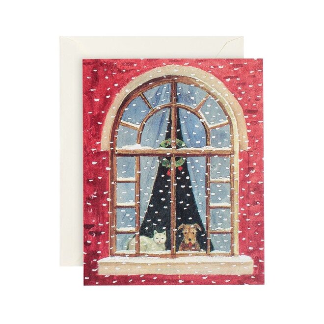 Window Christmas Scene Boxed Christmas Cards