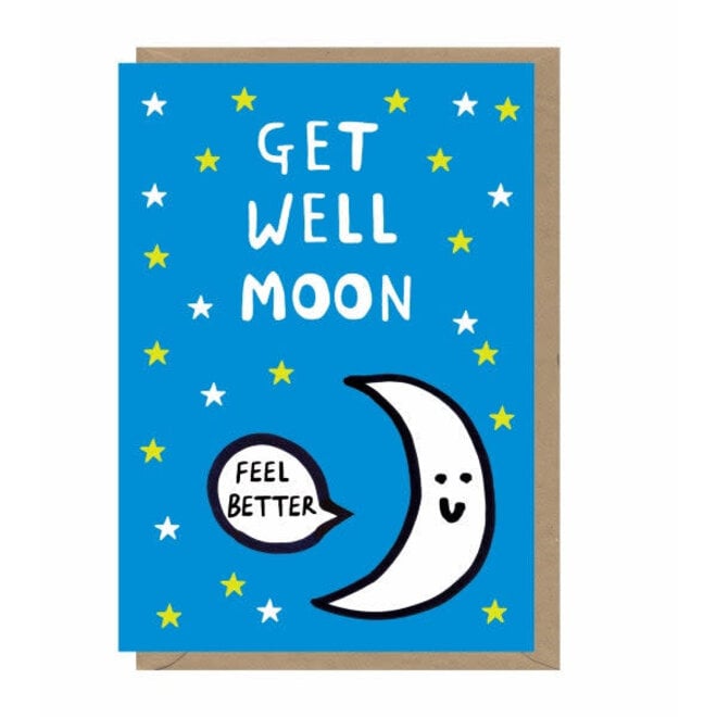 Get Well Moon Greeting Card