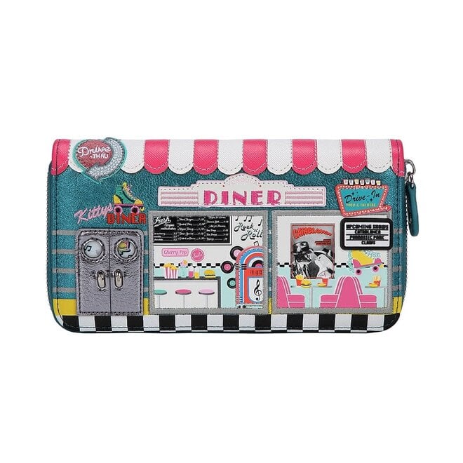 Kitty's Diner Large Ziparound Wallet