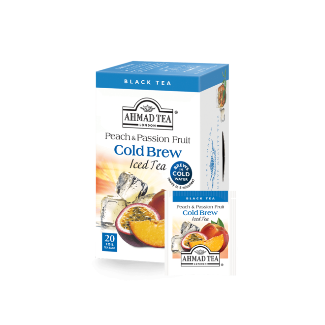 Ahmad Peach & Passion Fruit Cold Brew Iced Tea 20s