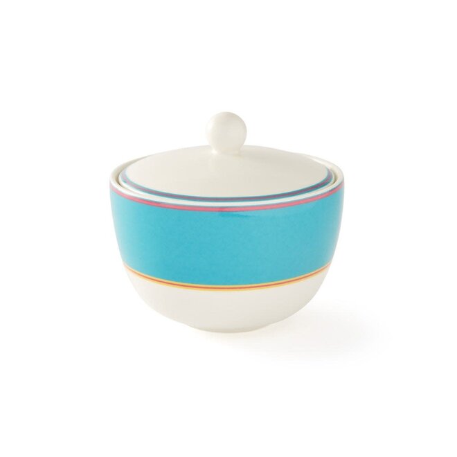 Kit Kemp Calypso Turquoise Covered Sugar Bowl